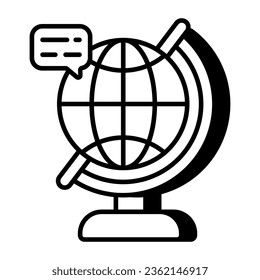      Modern style icon of table globe 