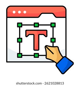 Modern style icon of text tool