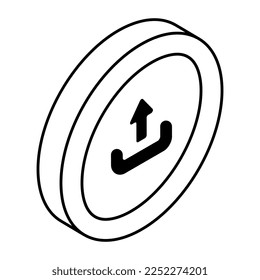 Icono de estilo moderno de flecha de envío