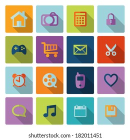 Modern style icons vector set 1