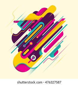 Modern style illustration with abstract composition. Vector illustration.