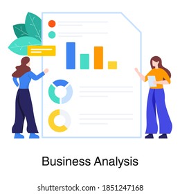Modern style illustration of business analysis 