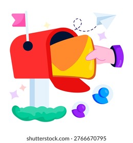 Modern style illustration of post letter