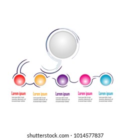 modern style infographic chart data illustration template vector