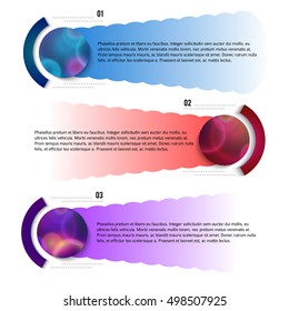 Modern style infographics designs elements horizontal banner on grey background. Abstract shape. Vector illustration eps 10 for info graphic, web presentation, booklet page template