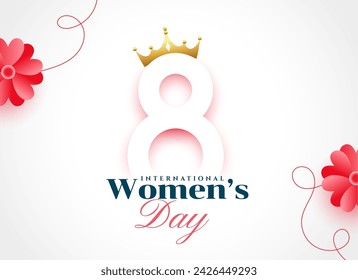 modern style international women's day pink background design vector