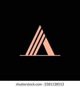 Modern style letter A logo