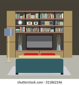 Modern Style Living Room Vector illustration