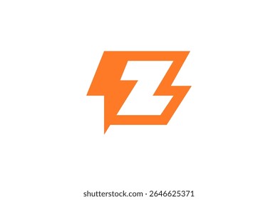 Modern style logo in the form of the letter Z and a lightning symbol. The shape is thick and sturdy.
