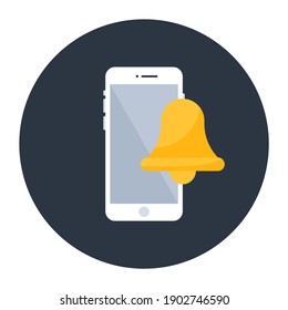 
Modern style of mobile notification icon, editable vector 