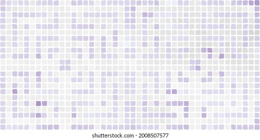 Modern style mosaic pattern. Neutral calm shades of lavender. An ornament for interior design, kitchen, bathroom tiles, living room or home and garden accessories. Vector illustration.