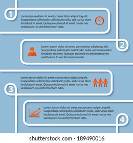 Modern style Number Options Banner with copy space place for your text. Vector illustration eps 10. 