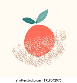 afiche imprimible de estilo moderno con naranja. estilo plano.