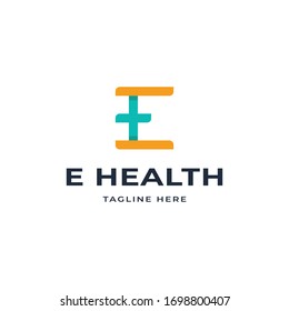 Diseño de logotipo profesional de estilo moderno, letra E con vector de marca o logotipo inicial con fondo blanco