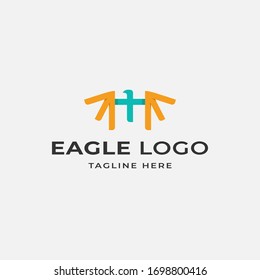 Modern Style Professional Logo Design, Creative Eagle Vector or Animal Logo with White Background