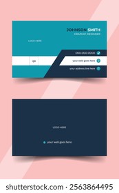 modern style professional visiting card layout for company branding vector