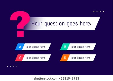 modern style question and answer banner for intellectual quiz game vector