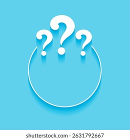 modern style question mark sign frame with empty space vector