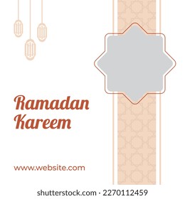 Modern style Ramadan Mubarak greeting card