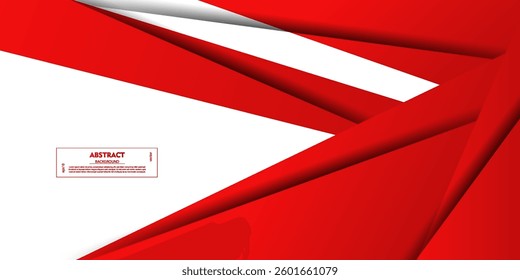 Modern style red background with paper cut effect. eps10