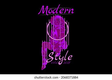modern style retro silhouette design