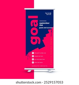 modern style roll up standee cover banner for business event vector