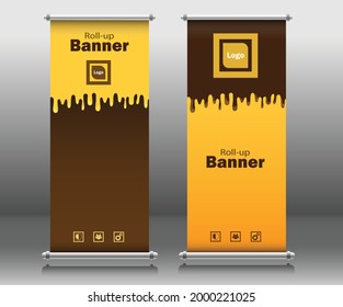 modern style rollup banner vector illustration .stylish business roll up banner design.brochure design, flyer design