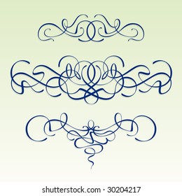 Modern style scrolls - Art nouveau design elements