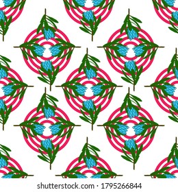 Modern style seamless decorative pattern. Vector design for paper, prints, fabric, interior decor and other users