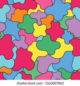 Estilo moderno de fondo sbstract sin fisuras, gráficos de doodle coloridos consecutivos