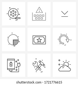 Conjunto de estilos moderno de película basada en cuadro de 9 líneas; gráfico; inferior; gráfico; ilustración vectorial de gráfico