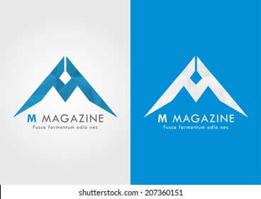 Modern style and sharp M alphabet for your business success. M logo.