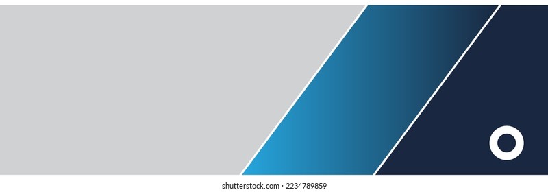 Plantilla de banner de color gris y azul inclinado de estilo moderno, fondo, cabecera, cubierta de folletos, diseño de vectores multipropósito para su empresa con espacio de copias, lugar, espacio para su texto