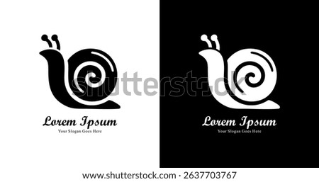 Modern style snail shaped logo design