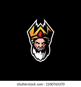 modern style sports King Logo mark