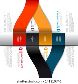 Modern style step banner - Vector illustration - for workflow layout, diagram, number options, step up options, web design, infographics