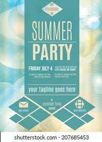 Modern Style Summer Party Flyer Template