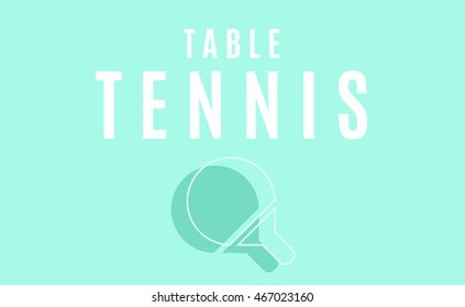 Modern style table tennis banner color design. Vector illustration template