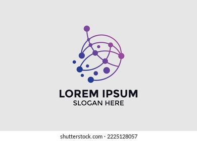 logotipo de diseño de tecnología de estilo moderno