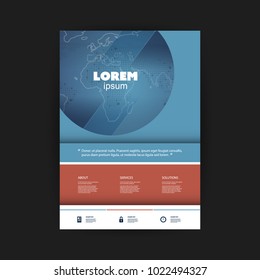 Modern Style Technology Flyer or Cover Design for Your Business - Applicable for Reports, Presentations, Placards, Posters - Creative EPS10 Vector Template