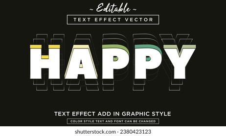 Modern style text effect with cool color combination