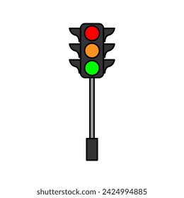 modern style traffic light vector icon