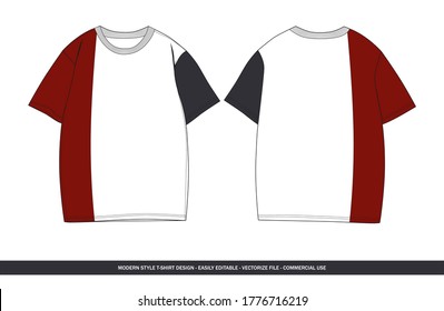 Modern Style T-Shirt Design v1, T-Shirt Modern Vectorize File Commercial Use