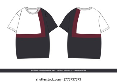 Modern Style T-Shirt Design v2, T-Shirt Modern Vectorize File Commercial Use