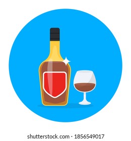 Vector de estilo moderno de icono editable de botella de cerveza