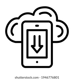Vector de estilo moderno de descarga en nube