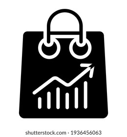 Modern style vector of data shopping bag icon