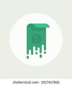 Modern Style Vector Illustration of Dollar Currency Note.