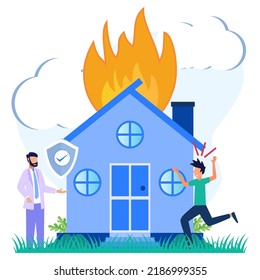 Modern style vector illustration, home protection concept, money, property, financial insurance savings, safe business economy for business people.