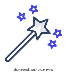 Modern style vector of magic wand